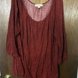 Michael Kors Burnt Orange Scoop-Neck Tunic